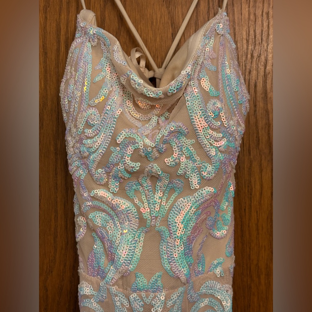 Sequin Embellished Formal Dress